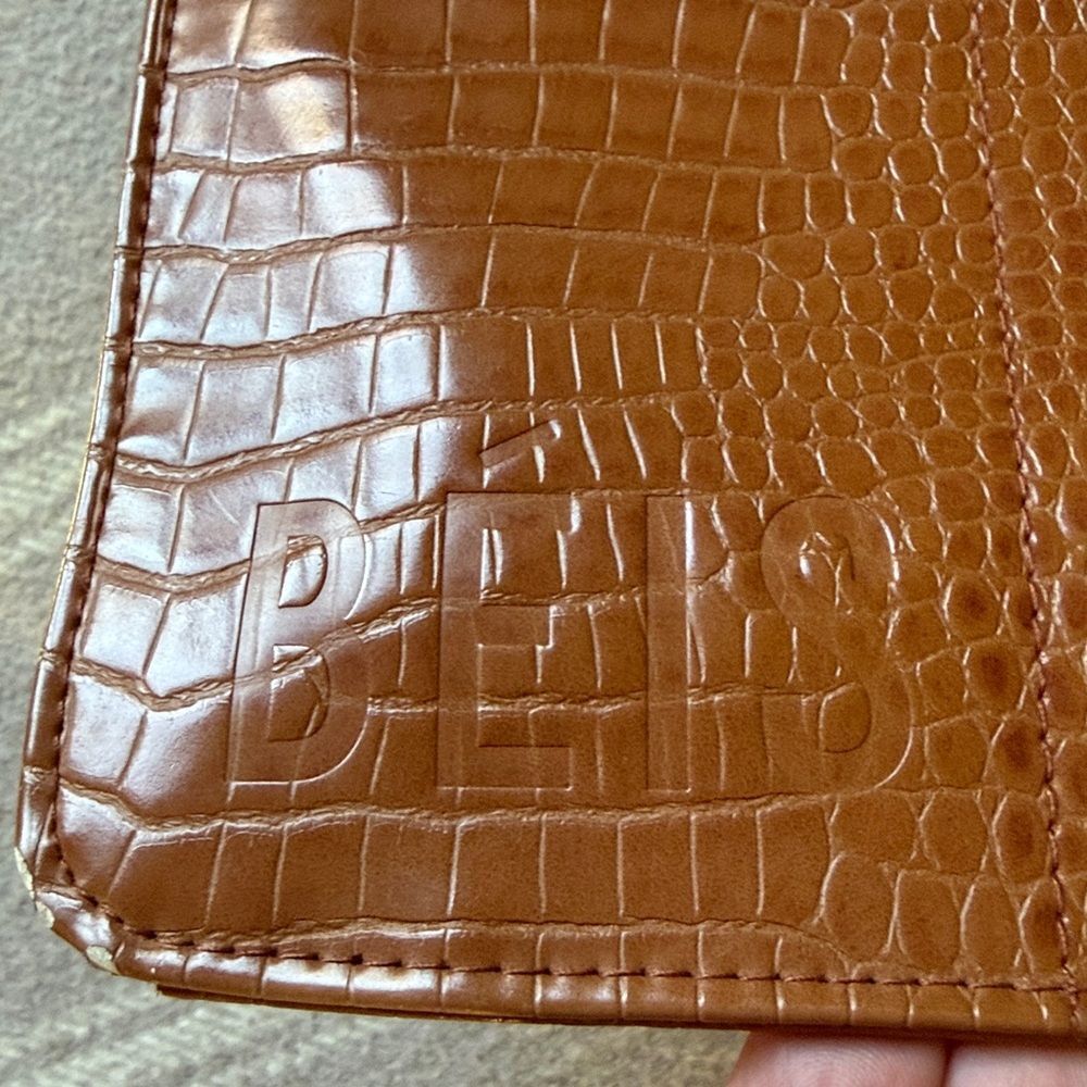 BEIS Crossbody Cognac Croc Bag - Picture 9 of 12